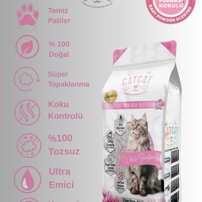Catcat Pudra Kokulu Kedi Kumu 10 Lt