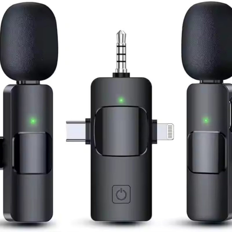 Platoon PL-2452 2 Adet Type-c, Lightning, Aux Girişli Mini Yaka Mikrofonu