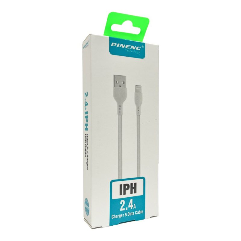 Pineng PN-503 2.4A Lightning 1M Data Şarj Kablosu