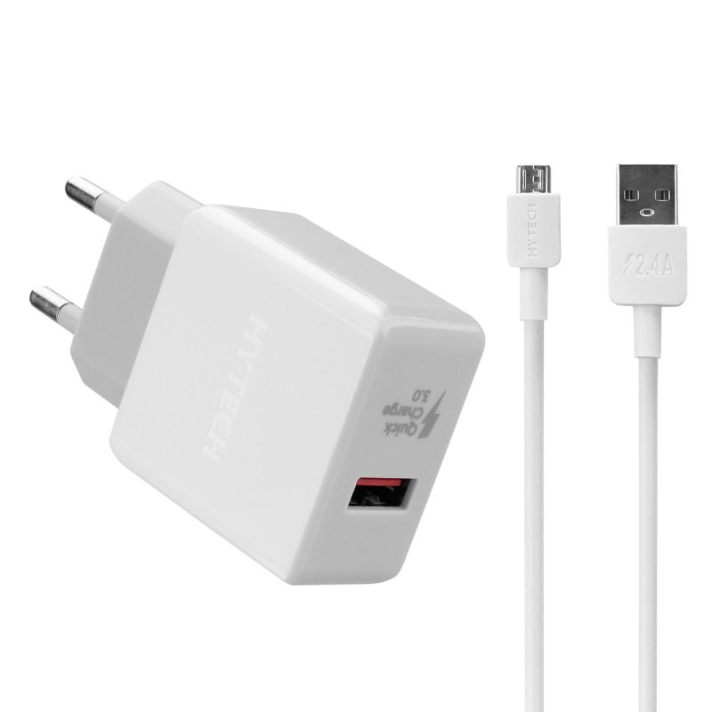 Hytech HY-XE30 Quick Charge QC3.0 2.4A Micro USB Kablolu Ev Şarj Adaptörü
