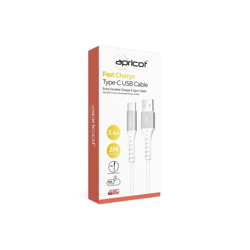 APC-A240T Type-C 2M 3A Şarj + Data Kablosu