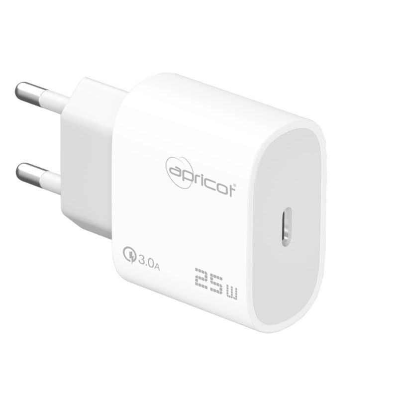 Apricot APC-U435 25W PD Beyaz Hızlı Ev Şarj Adaptörü