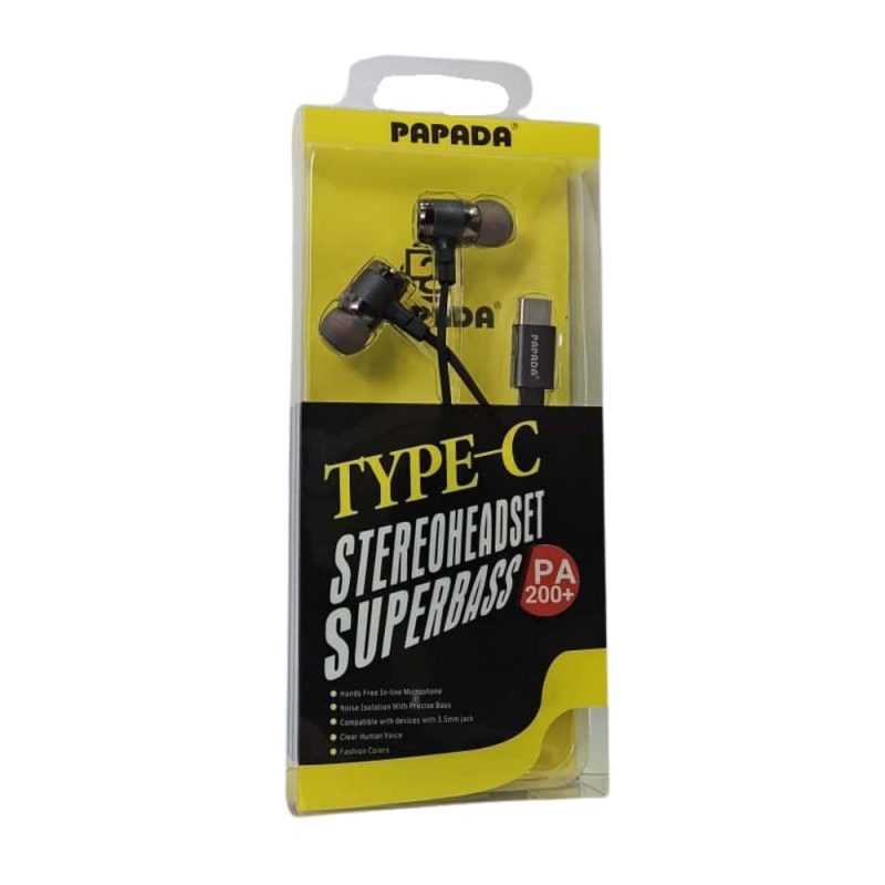 PAPADA TypeC Telefon Uyumlu Metal Beyaz Kulak İçi Mikrofonlu Kulaklık