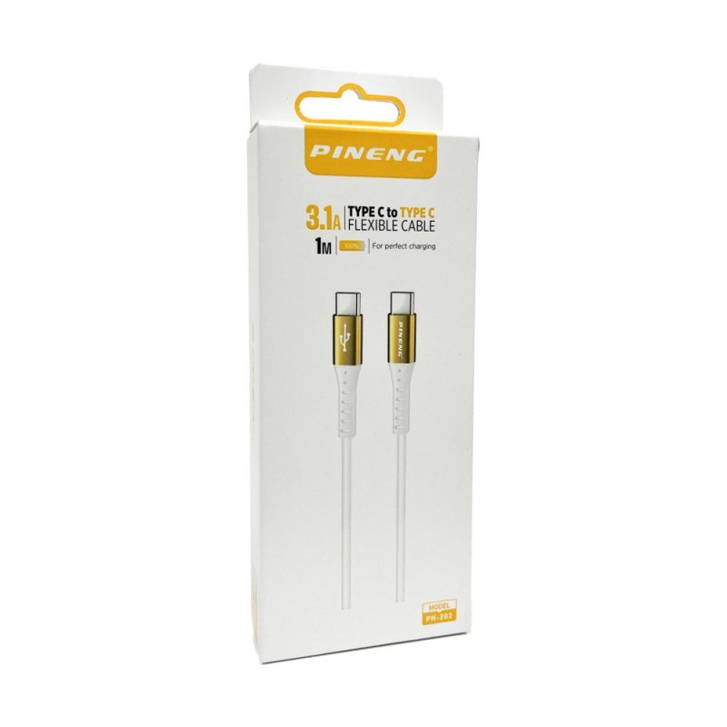 Pineng PN-202 1M 3.1A Type-C to Type-C Data Şarj Kablosu