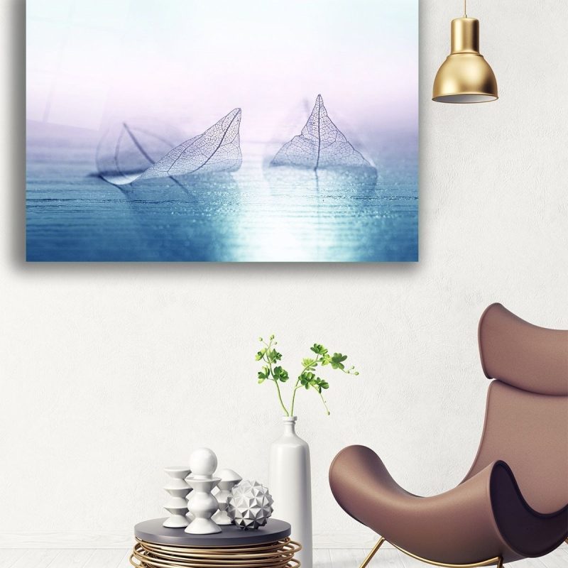 Dekoratif Duvar Tablosu Temperli Cam Tablo YAPRAK