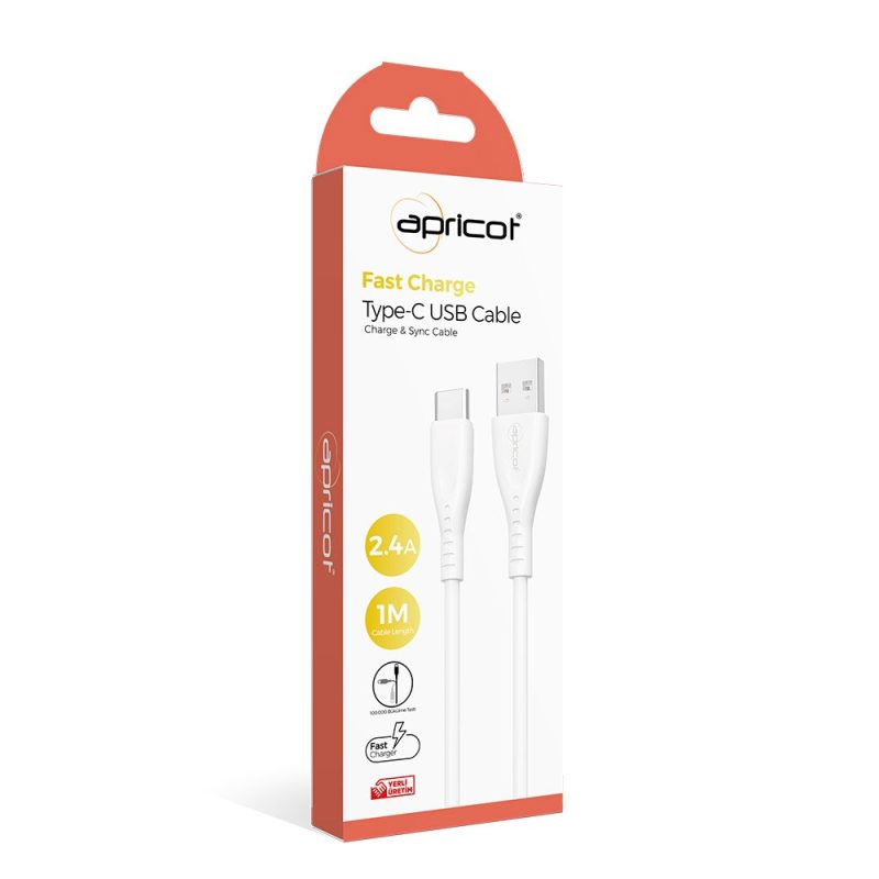 Apricot APC-A130L Lightning 1M. 3.4A Şarj + Data Kablosu