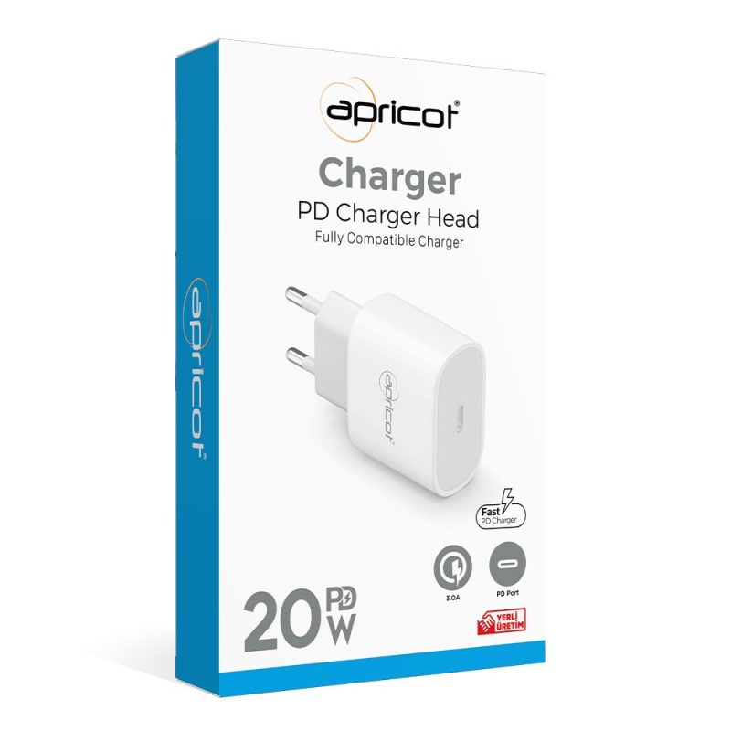 Apricot APC-PD20 Type-C 20W Beyaz Ev Şarj Adaptörü