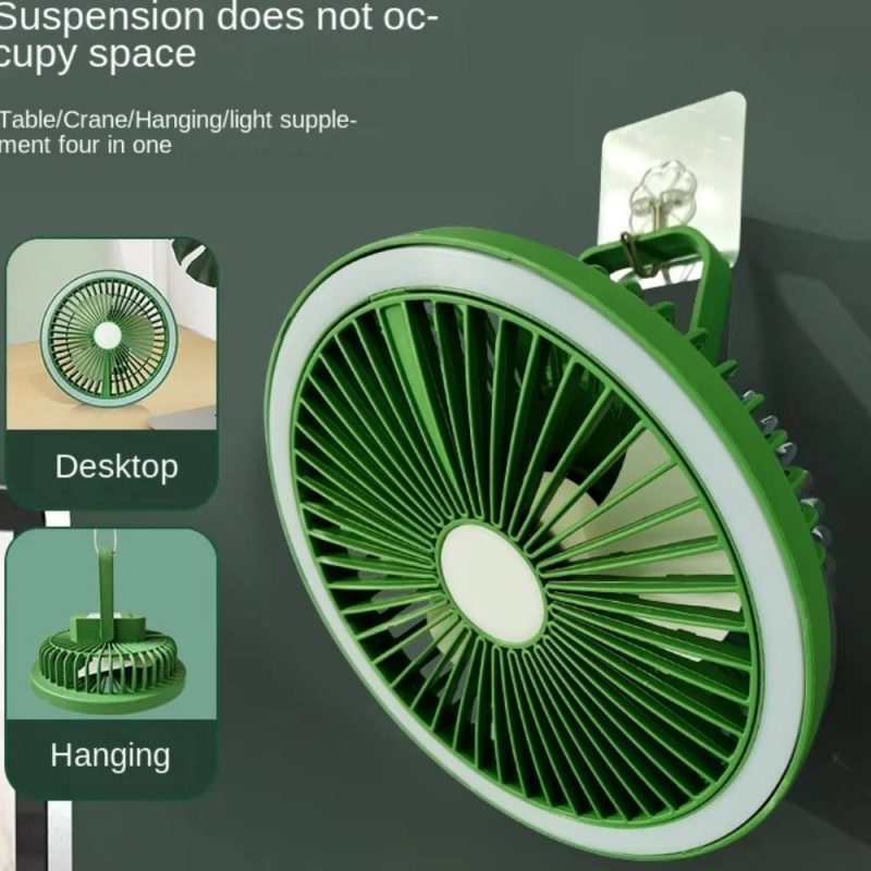 F25 Led Aydınlatmalı Şarjlı 3 Kademeli Taşınabilir Masaüstü Usb Fan