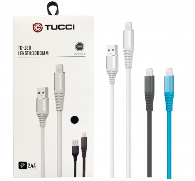 Tucci TC-120 2.4A 1M Lightning Şarj Kablosu