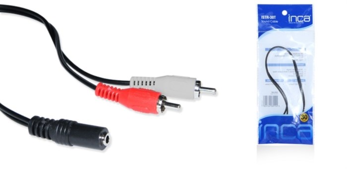 Inca ISTR-30T RCA to AUX 30cm Ses Kablosu