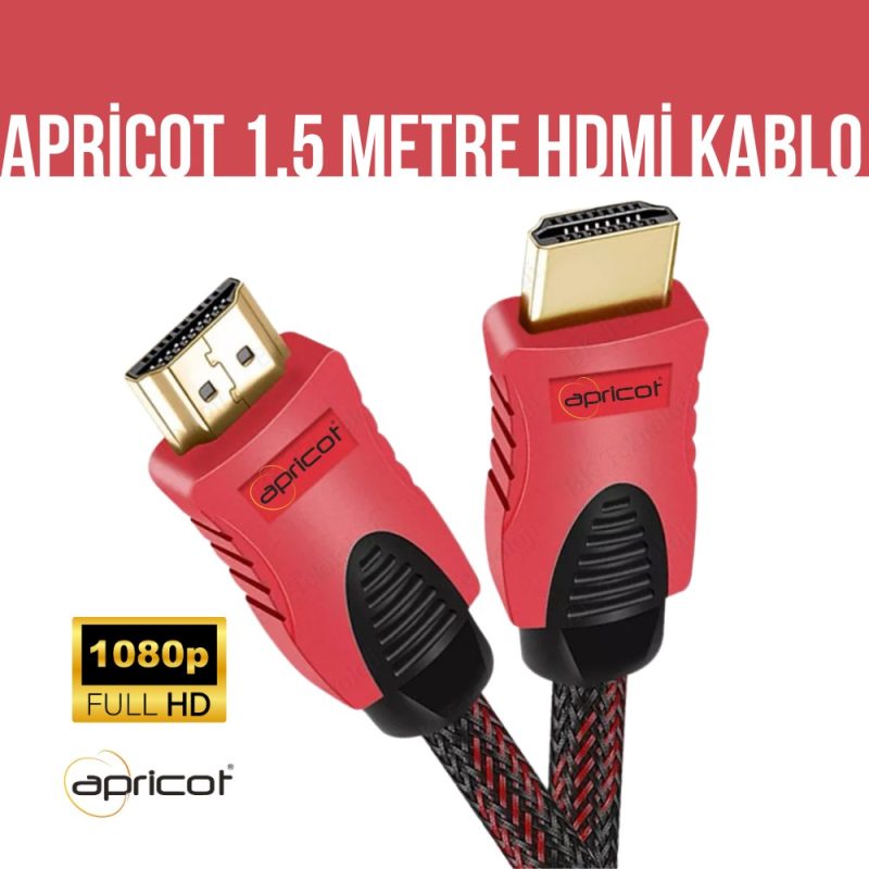 Apricot AP-HDK1.5 Örgülü 1.5M HDMI Kablo