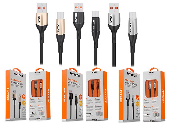 Hytech HY-X250 3A Micro Usb 1,2m Silver Data + Sarj Kablosu