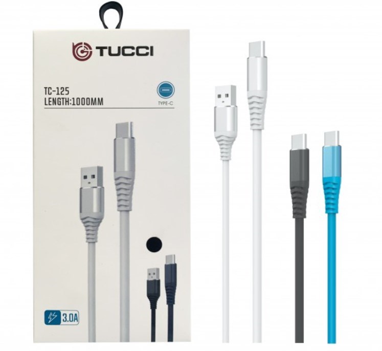 Tucci TC-125 3A 1M Type-C Şarj Kablosu