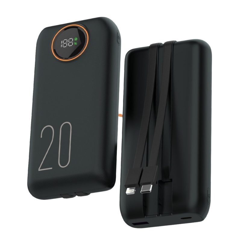 SNAPRON SNP-3013 20.000 MAH LDC EKRAN DAHİLİ KABLOLU 22,5W HIZLI ŞARJ POWERBANK