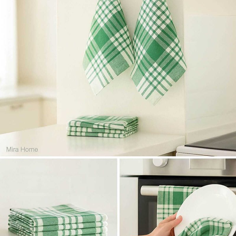 10 lu Lüks Bulaşık Kurulama Bezi ve Mutfak Peçetesi 50x70 Cm Daily Yeşil