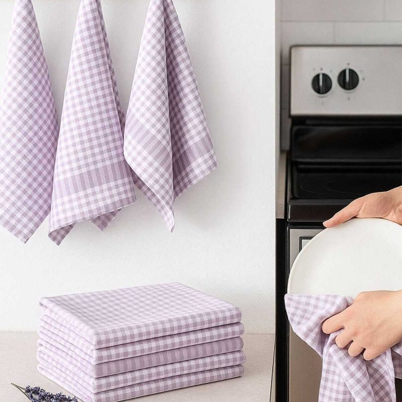 10 lu Lüks Bulaşık Kurulama Bezi ve Mutfak Peçetesi 50x70 Cm Daily Lila