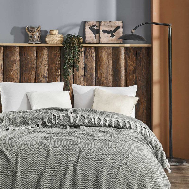 Çift Kişilik Yatak Pikesi Yelda Haki 200 x 230 Cm