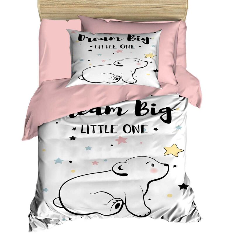 Dijital Baskılı 3d Pamuklu Yenidoğan Bebek Nevresim Takımı Dream Big