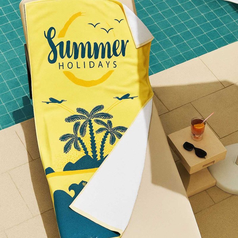 SeaDream Tropikal Desenli Plaj Havlusu 70X140 Cm Summer Holiday