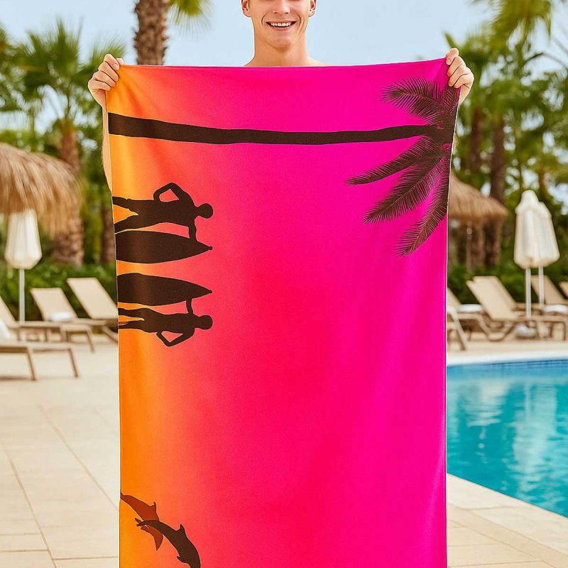 SeaDream Tropikal Desenli Plaj Havlusu 70X140 Cm Sunshine