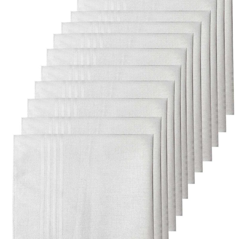 12li Paket Klasik Cep Hediyelik Bayram Mendili %100 Pamuklu 30x30 Cm