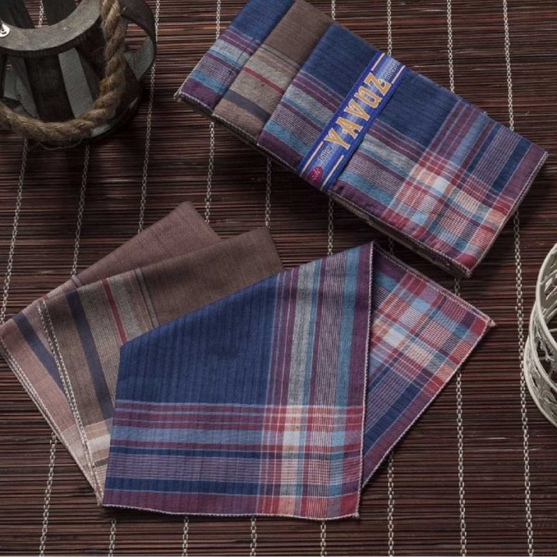 Yavuz Kutulu 39x39 cm. Bir Düzine 12 Adet Mendil YM 06