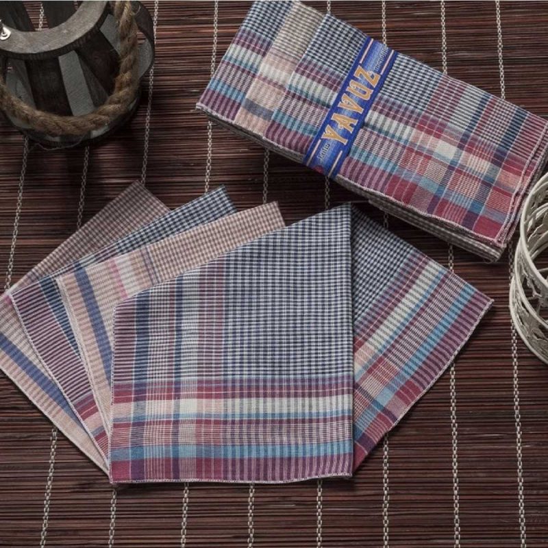 Yavuz Kutulu 39x39 cm 12 Adet Kumaş Mendil YM 05