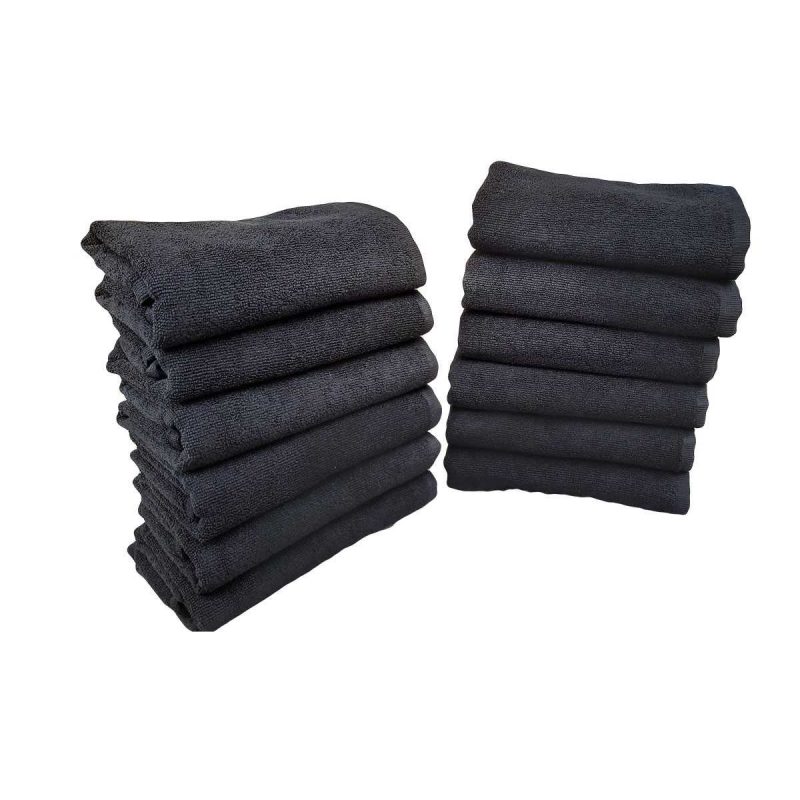 12li Paket Boya Tutmayan Mikrofiber El Yüz Spor Kuaför Havlusu 50X90 Cm