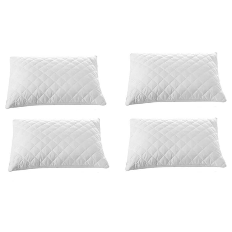4 lü Kapitoneli Yastık Koruyucu %100 Pamuk 50X70 Cm