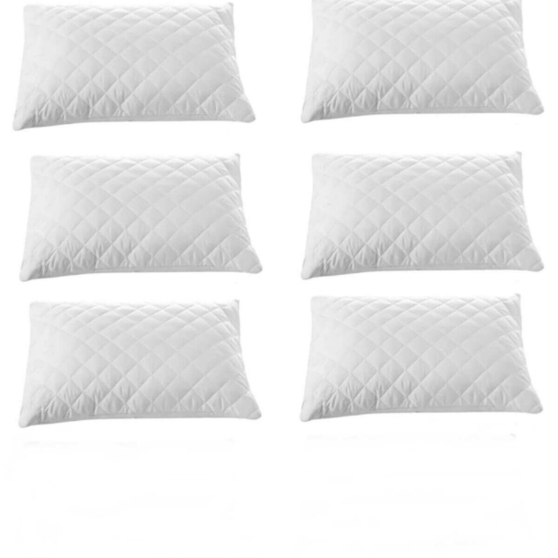 6 lı Kapitoneli Yastık Koruyucu %100 Pamuk 50X70 Cm