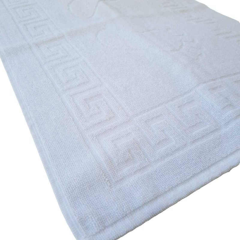 2 li Ayak İzli Banyo Paspas 100 Pamuklu Ayak Havlusu 50x70 Cm