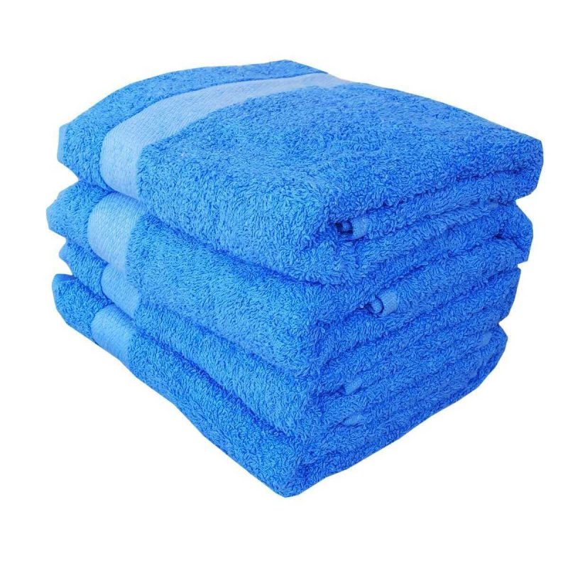 4 lü El Yüz %100 Pamuklu Havlu Seti Dry Mavi