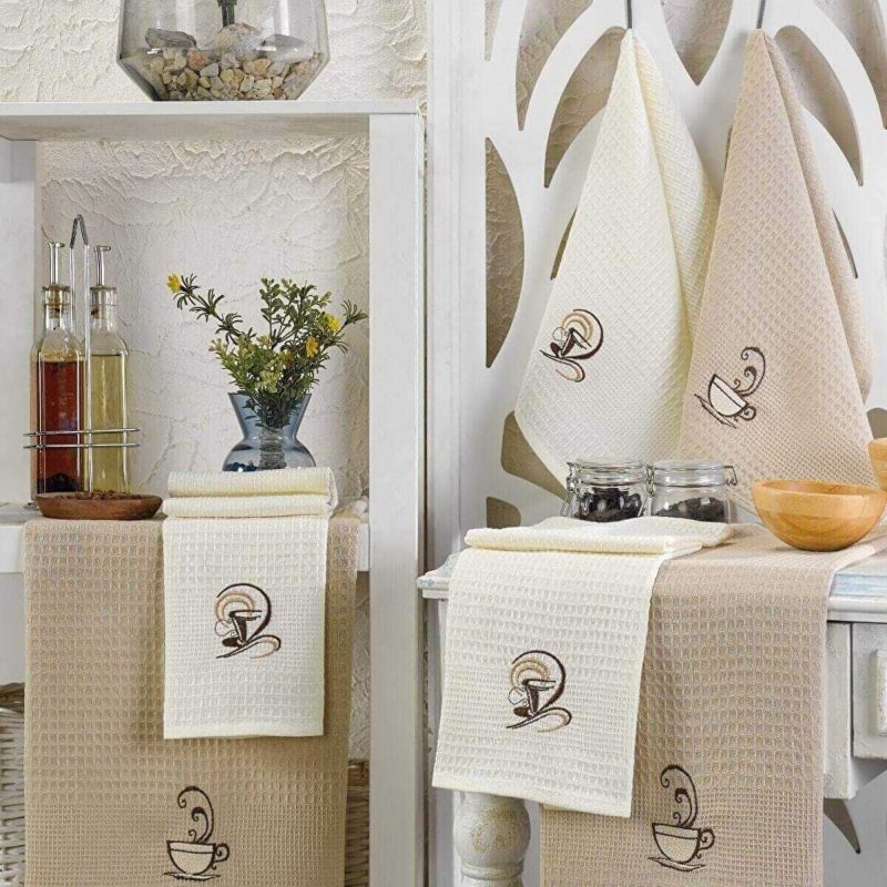 6 Parça Mutfak Kurulama Bezi 30 X 50 Cm Coffe