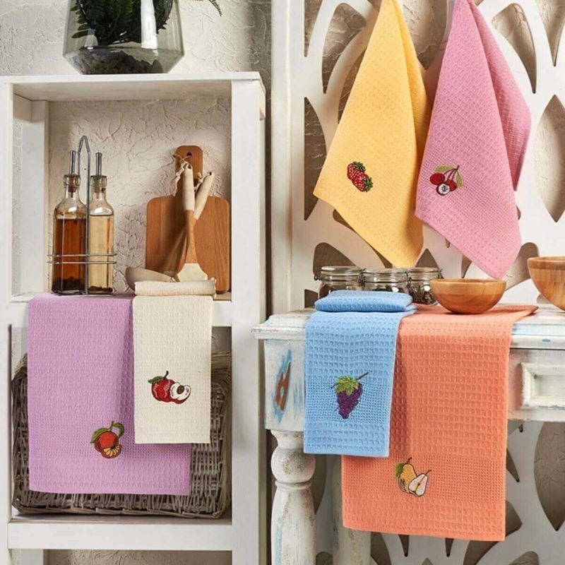 6 Parça Mutfak Kurulama Bezi 30 X 50 Cm Fruit