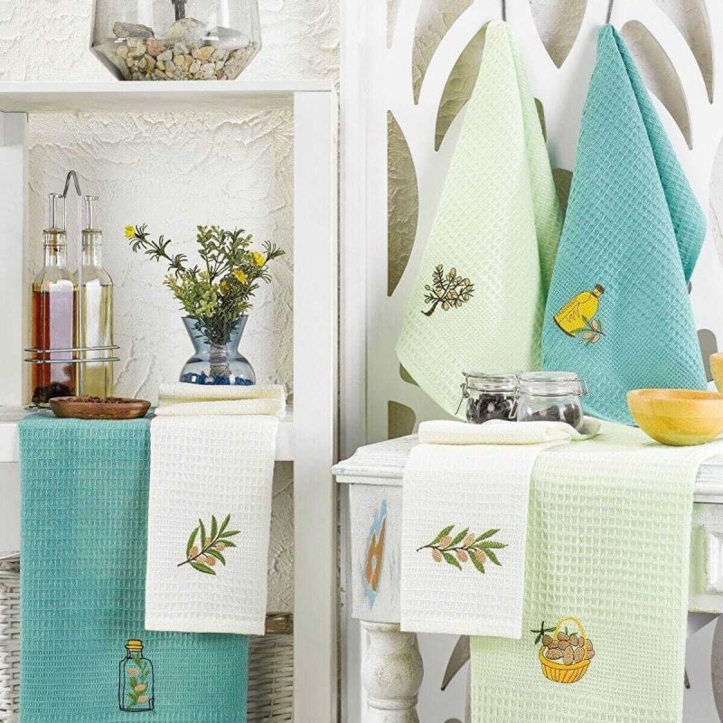 6 Parça Mutfak Kurulama Bezi 30 X 50 Cm Mint