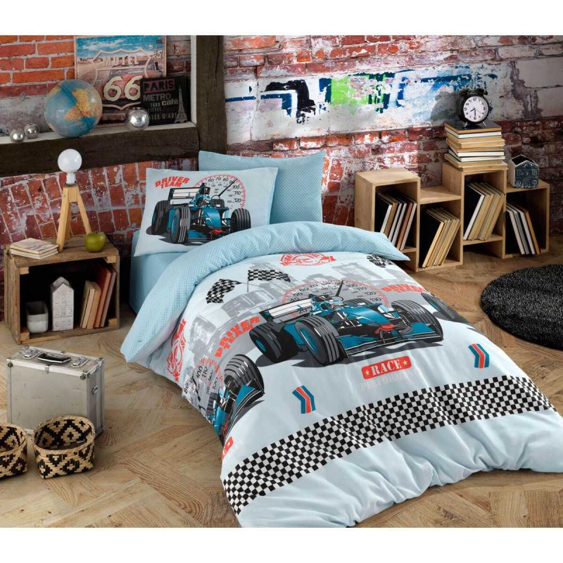 Mira Home Tek Kişilik Genç Erkek Çocuk Nevresim Takımı Race