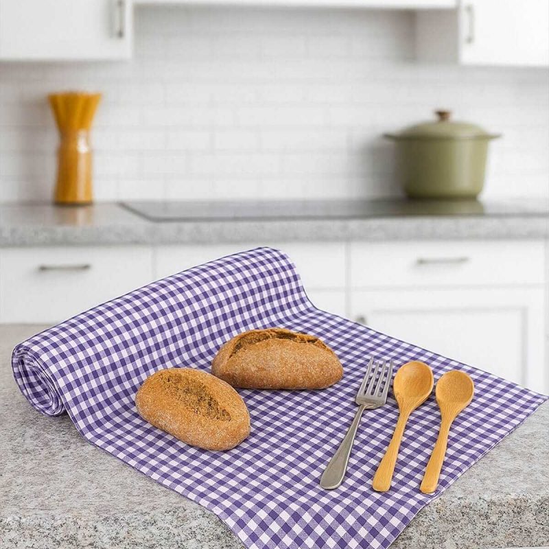 Zefir Desen Sofra Bezi Masa Örtüsü 170 x 170 Cm Lila