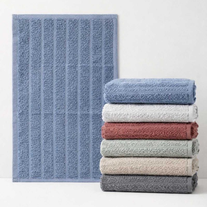 6lı Buklet Dokulu Mutfak ve El Havlusu Seti 30x50 cm Azra