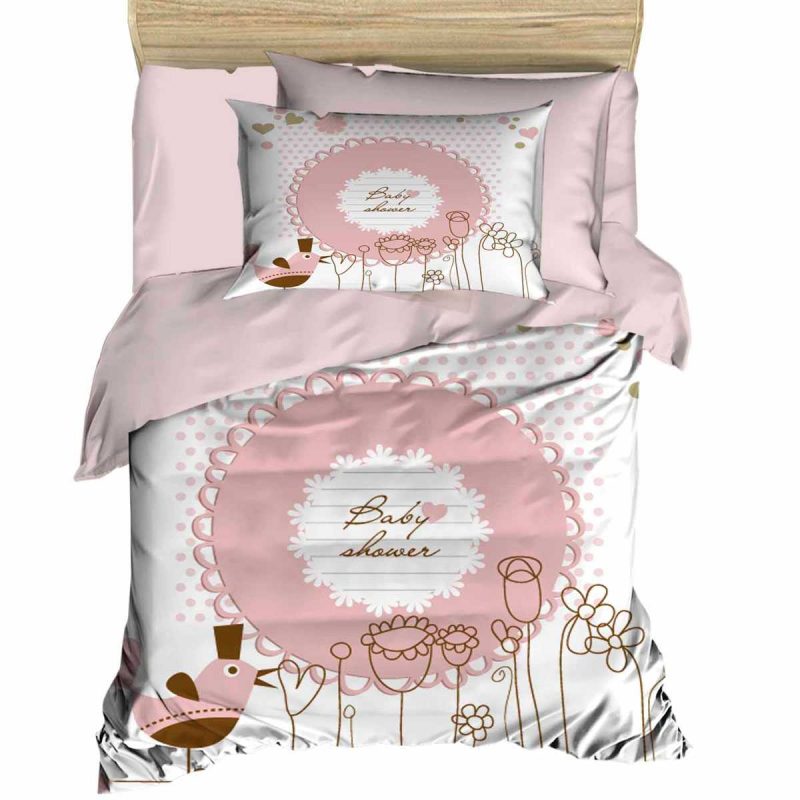 Yenidoğan Kız Bebek Nevresim Takımı %100 Pamuklu  Baby Shower