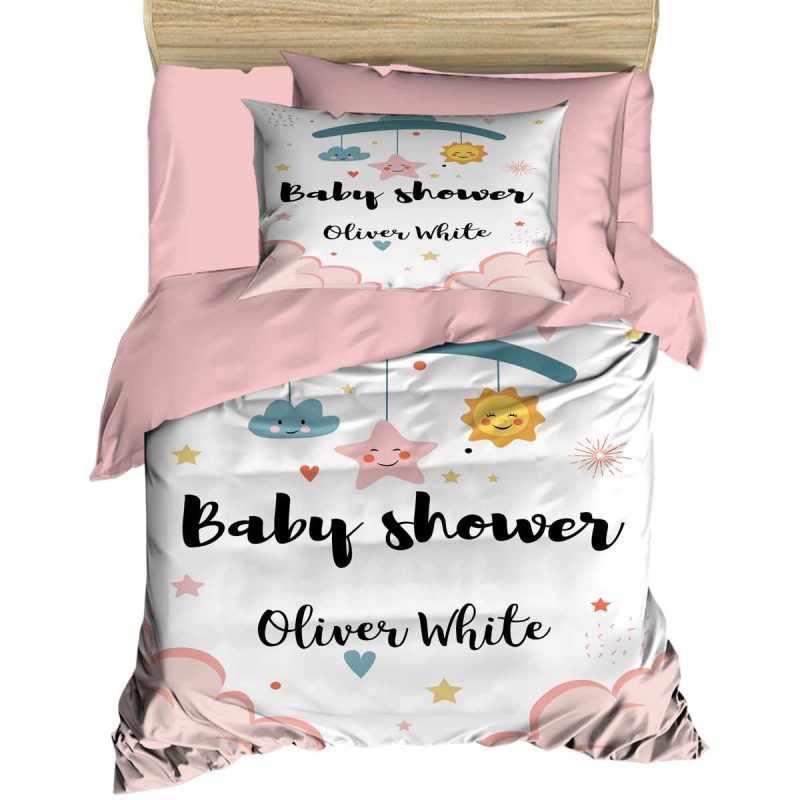 Yenidoğan Kız Bebek Nevresim Takımı %100 Pamuklu  Baby Shower White