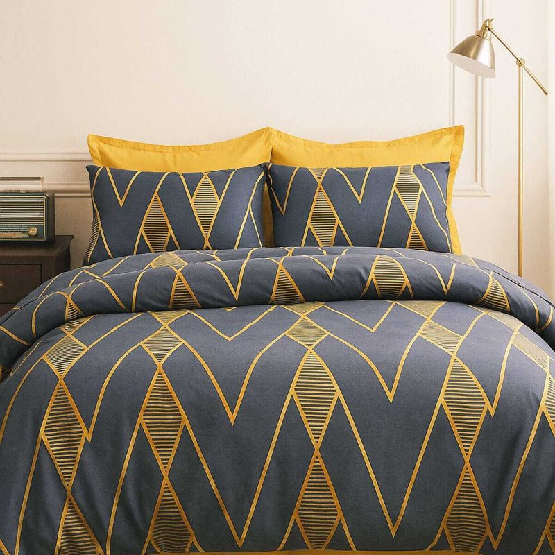 Çift Kişilik Pamuklu Nevresim Takımı Royal Baklava Desen