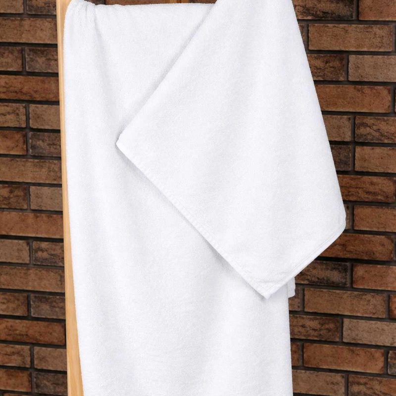 2 Parça %100 Pamuklu Soft Lüx Banyo Havlu Seti Beyaz