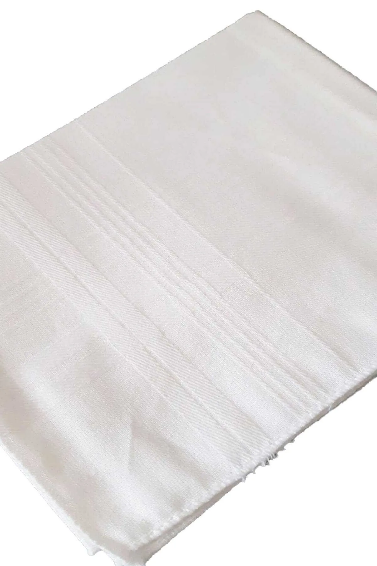 3’lü Özel Paket Premium Erkek Mendil Seti %100 Pamuk 42x42 cm Beyaz - Görsel 3