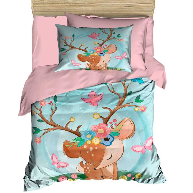 Yenidoğan Kız Bebek Nevresim Takımı %100 Pamuklu Ceylan