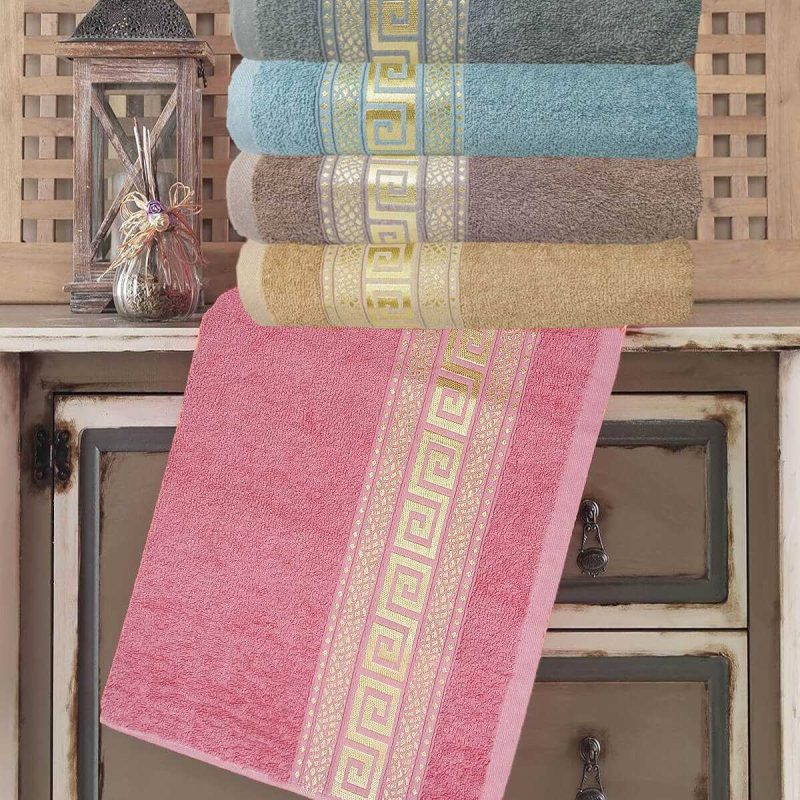 6 lı El Yüz Havlu Seti Heleni %100 Pamuk 50x90 Cm