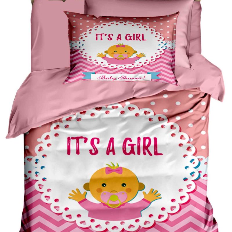 Yenidoğan Kız Bebek Nevresim Takımı %100 Pamuklu Baby Emzik