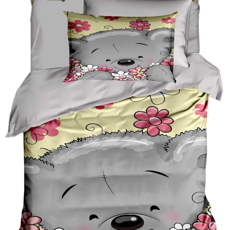 Yenidoğan Kız Bebek Nevresim Takımı %100 Pamuklu Flower