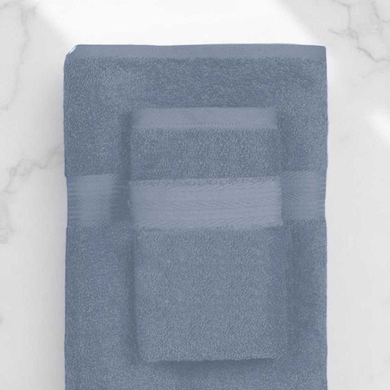 2 Parça Battal Lüks Premium Banyo Spa Havlu Takımı 90x170 Cm İndigo