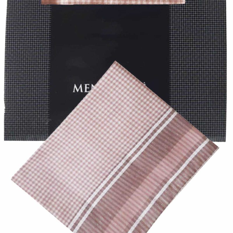 3’lü Özel Paket Premium Erkek Mendil Seti  %100 Pamuk 42x42 cm Kahve