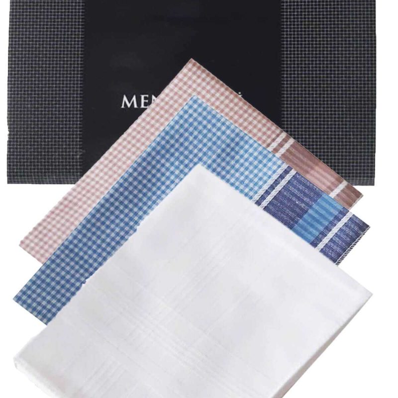 3’lü Özel Paket Premium Erkek Mendil Seti  %100 Pamuk 42x42 cm Karışık